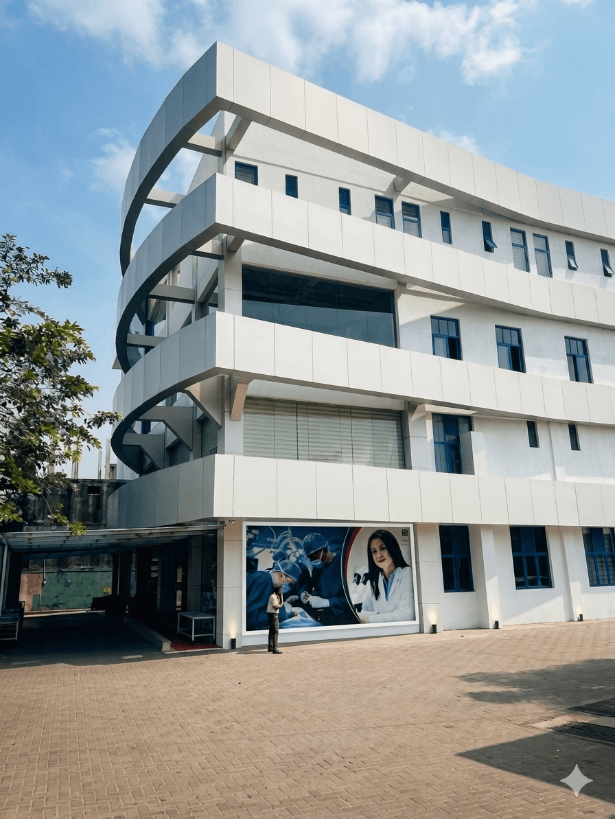 Hospital building complex construction